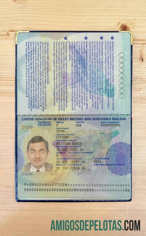 Passaporte do Reino Unido 2006 2010 Foto Look amostra